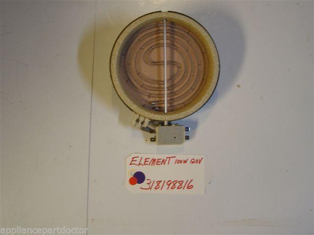 KENMORE STOVE 318198816 318198825 ELEMENT 100W 120V USED PART KENMORE STOVE 318198816 318198825 ELEMENT 100W 120V USED PART